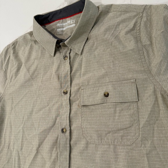 Avalanche Casual Short Sleeve Button Up Mens XL Beige Outdoors Gorpcore Hiking - Picture 3 of 5